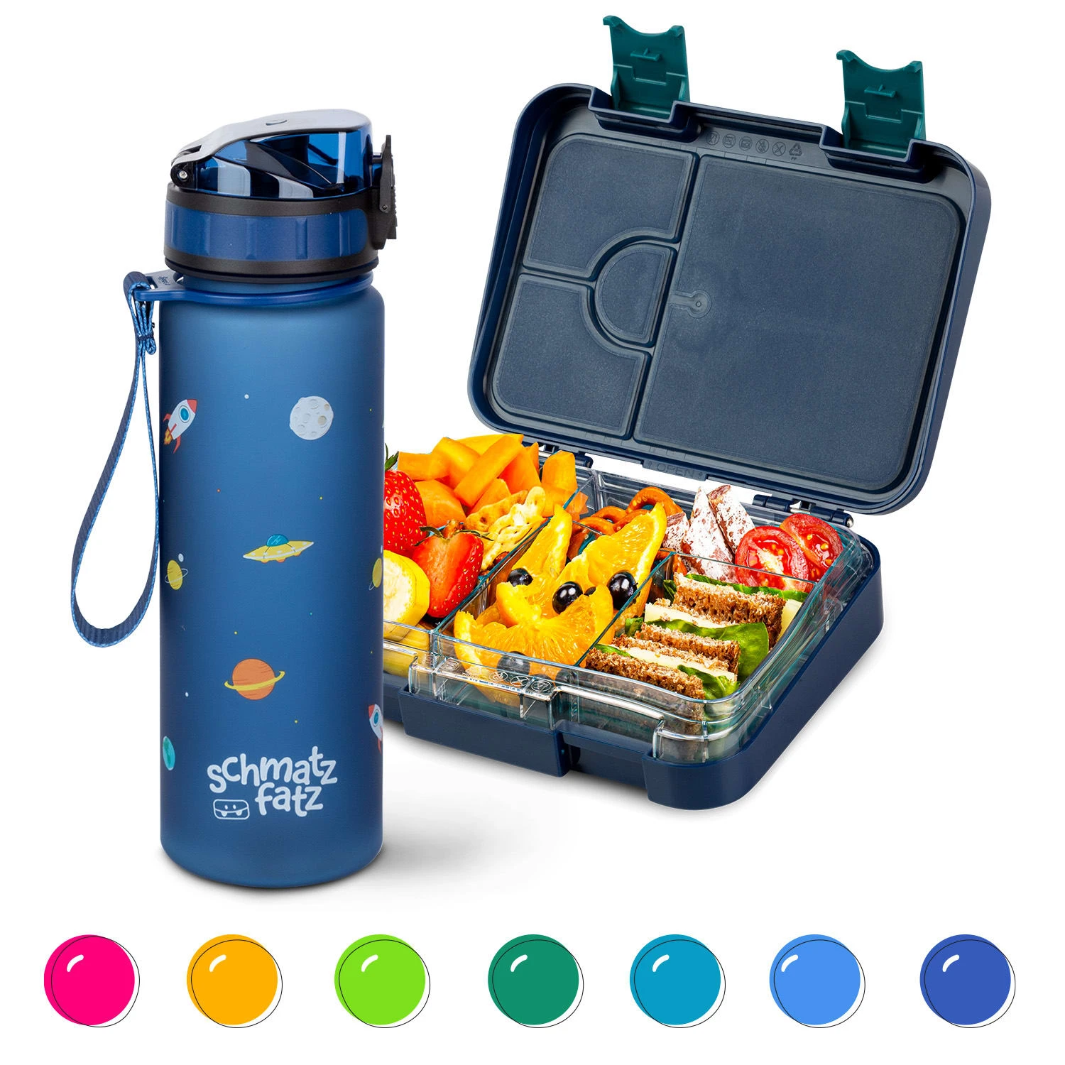 Schmatzfatz Frühstücksset Lunchbox & Trinkflasche Tritan Dicht BPA-frei 1 Schmatzfatz Frühstücksset Lunchbox & Trinkflasche Tritan Dicht BPA-frei